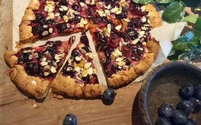 Rustic plum tart.