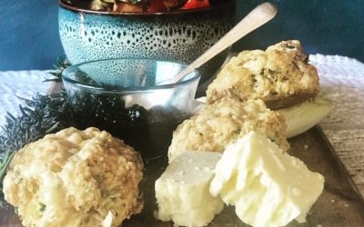 Sweet potato, cheddar & chive scones